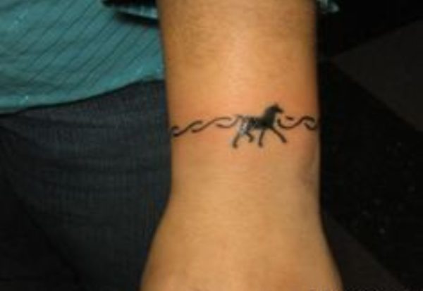 Horse Tattoo On Wrist-ht105