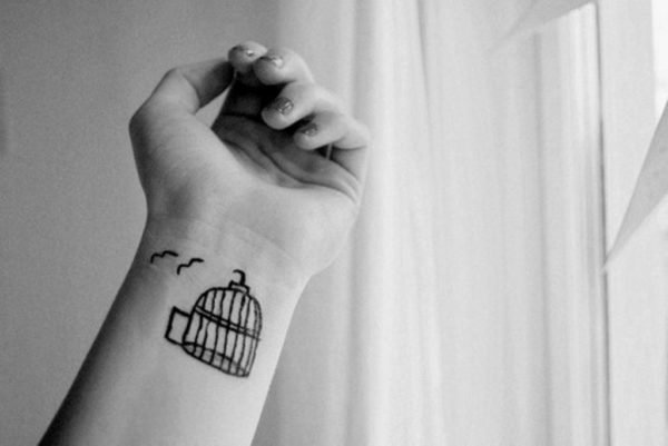 Impressive Birdcage Tattoo On Wrist