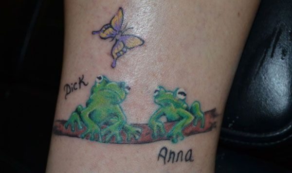 Impressive Frog Wrist Tattoo