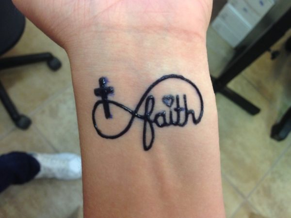 Infinity Faith Wrist Tattoo