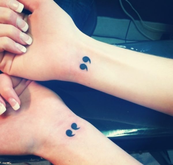 Large Size Quotation Mark Wrist Tattoo