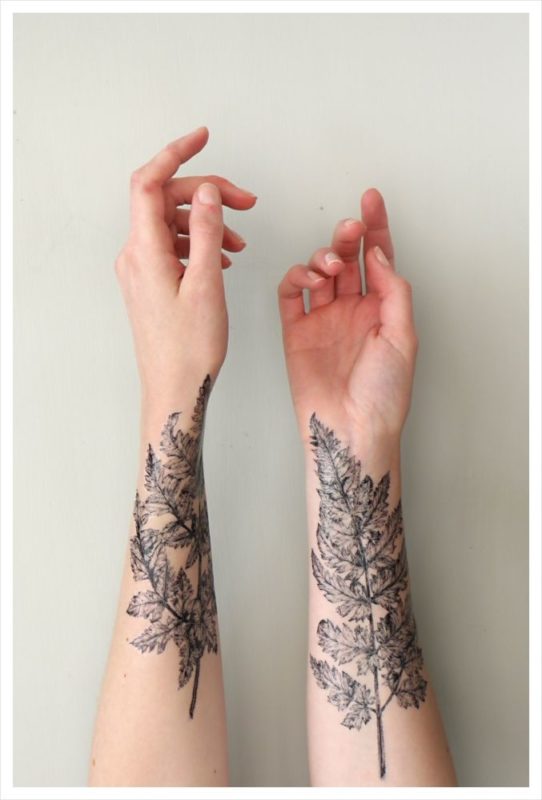 Leaves Wrist Tattoo On Wrist