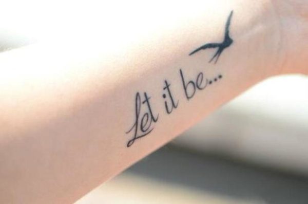 Let It Be Tattoo On Wrist