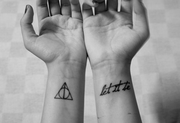 Let It Be Triangle Tattoo