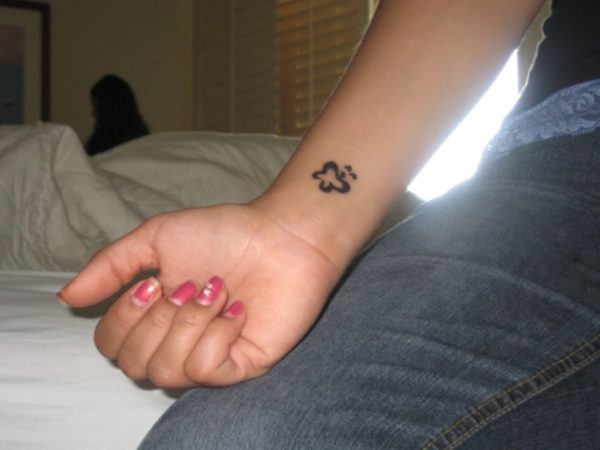 Little Butterfly Tattoo On Wrist