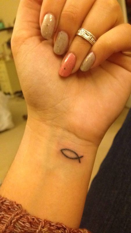 Little Fish Tattoo On Wrist