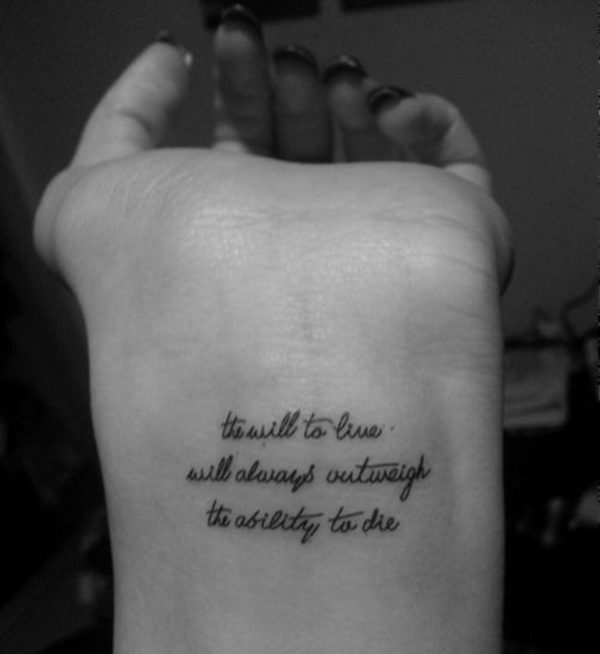 Live Quote Tattoo On Wrist