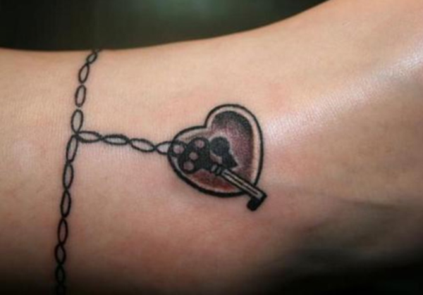 Lock And Key Tattoo Design