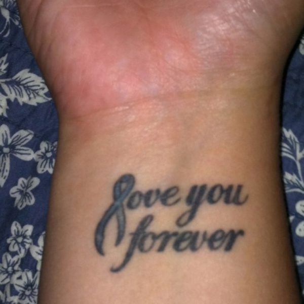 Love You Forever Wrist Tattoo