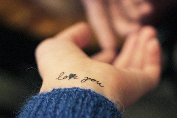 Love You Tattoo On Wrist