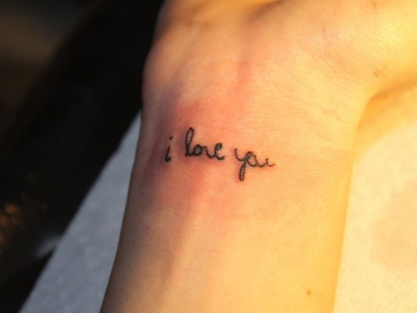 Love You Wrist Tattoo