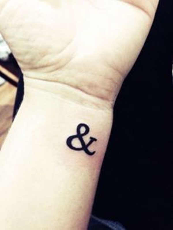 Lovely Ampersand Wrist Tattoo