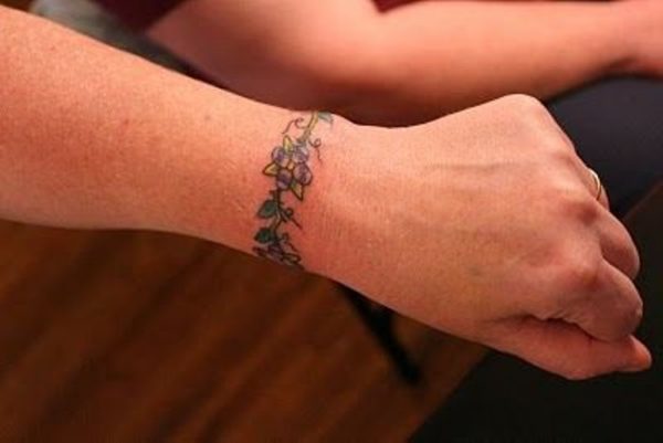 Lovely Vine Tattoo On Wrist