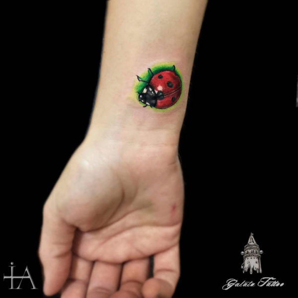 Marvelous Ladybug Wrist Tattoo