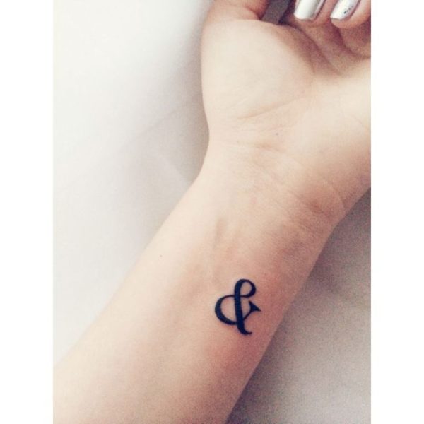 Nice Ampersand Wrist Tattoo