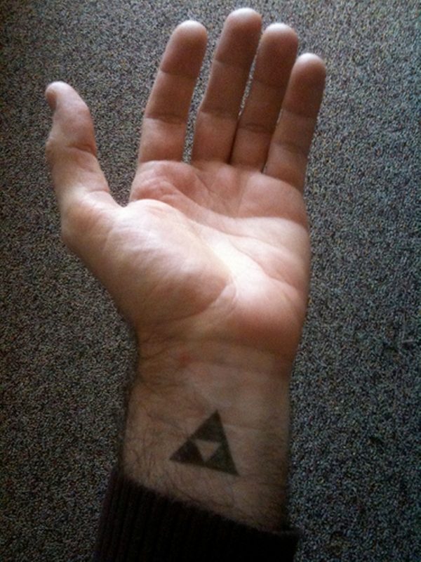 Nice Black Triangle Tattoo