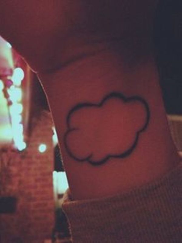 Nice Cloud Tattoo On Wrist