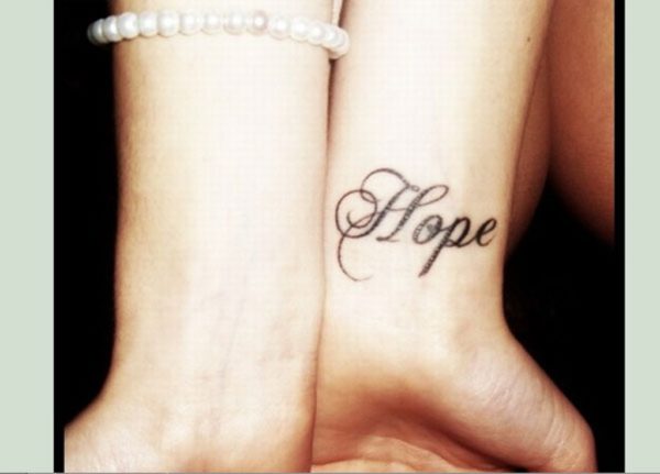 Nice Hope Tattoo On Wrist