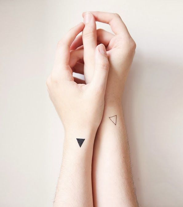 Nice Triangle Tattoo On Wrist