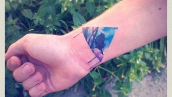 Nice Triangle Wrist Tattoo 