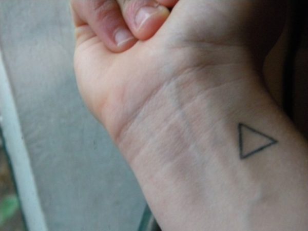 Nice Triangle Wrist Tattoo