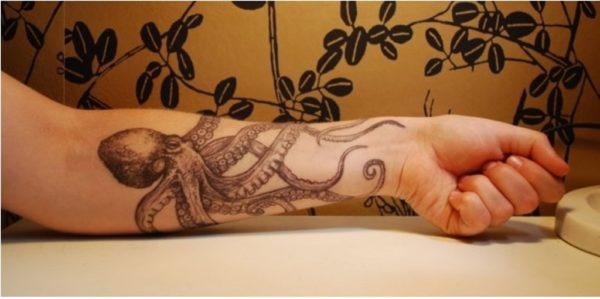 Octopus Wrist Tattoo