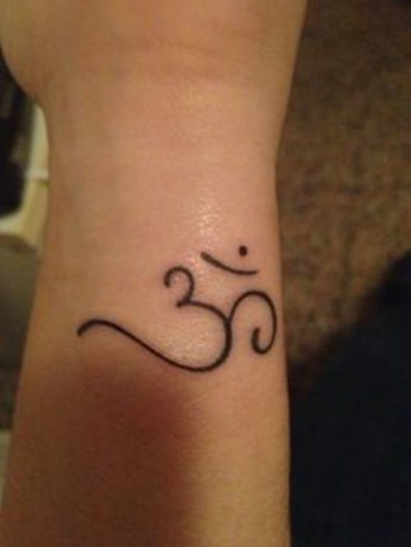 Om Tattoo Design On Wrist