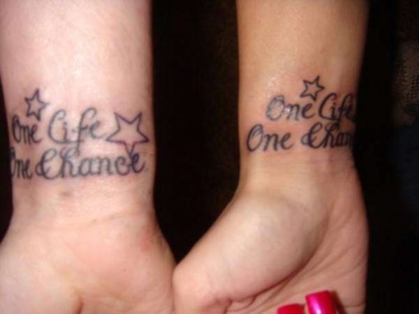 One Life One Chance Quote Tattoo