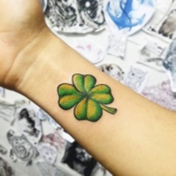 Outstanding Four Leaf Wrist Tattoo