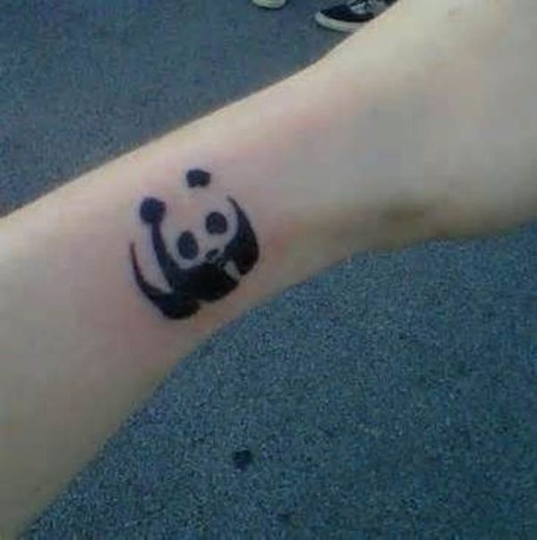 Panda Wrist Tattoo Design