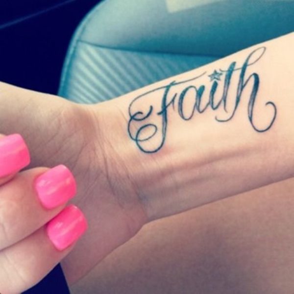 Pretty Faith Tattoo Design