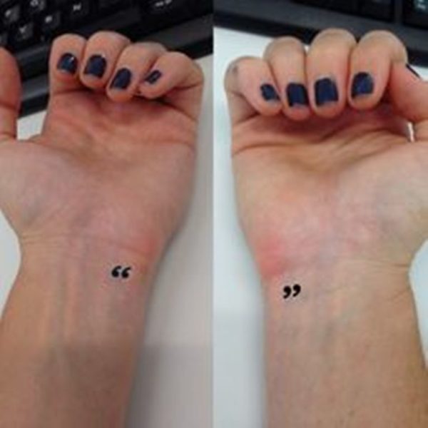 Quotation Mark Tattoo