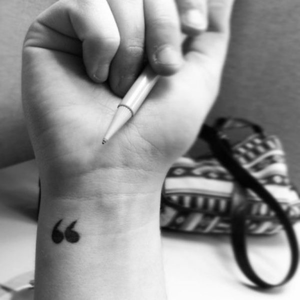 Quotation Wrist Tattoo