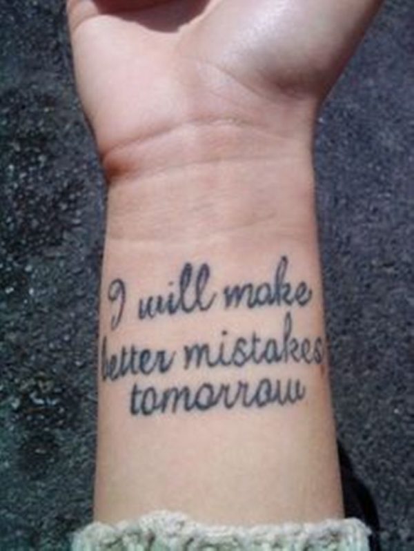 Quote Tattoo On Wrist 