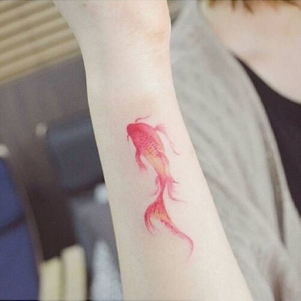 Red Fish Tattoo Design