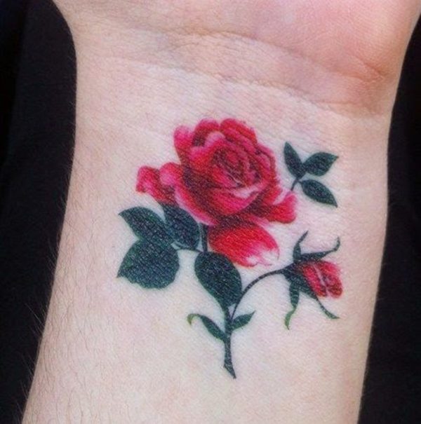 Red Rose Tattoo Design