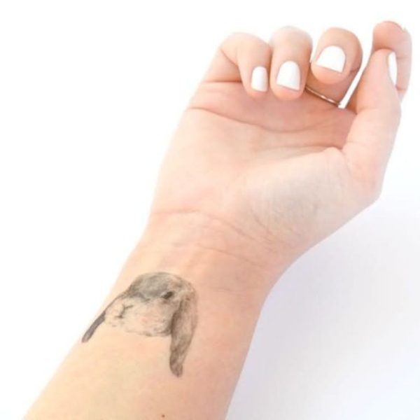Right Wrist Rabbit Tattoo