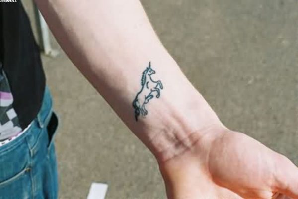 Running Horse Tattoo On Wrist