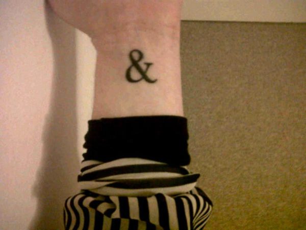 Simple Ampersand Wrist Tattoo