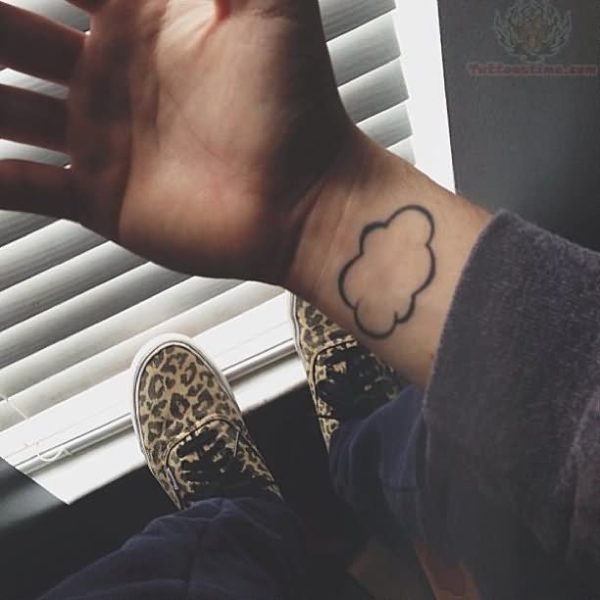 Simple Black Tattoo On Wrist