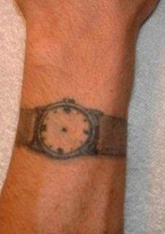 Simple Clock Tattoo Design