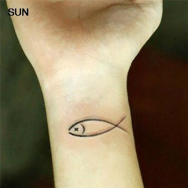 Simple Fish Wrist Tattoo Design