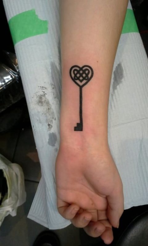 Simple Key Tattoo