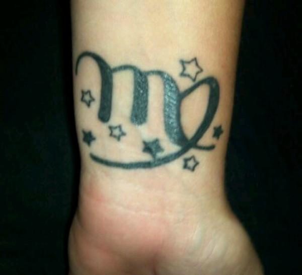 Simple Large Virgo Tattoo