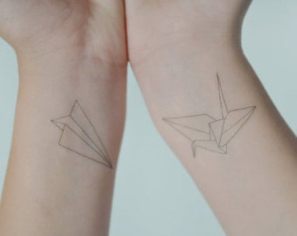 Simple Plane Tattoo Design