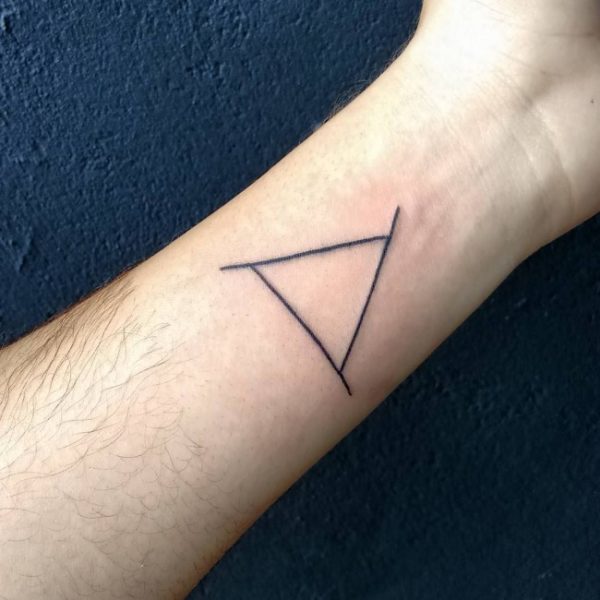 Simple Triangle Tattoo On Wrist