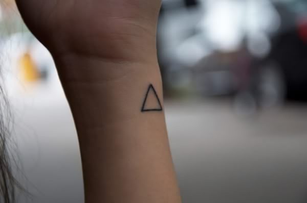 Simple Triangle Wrist Tattoo