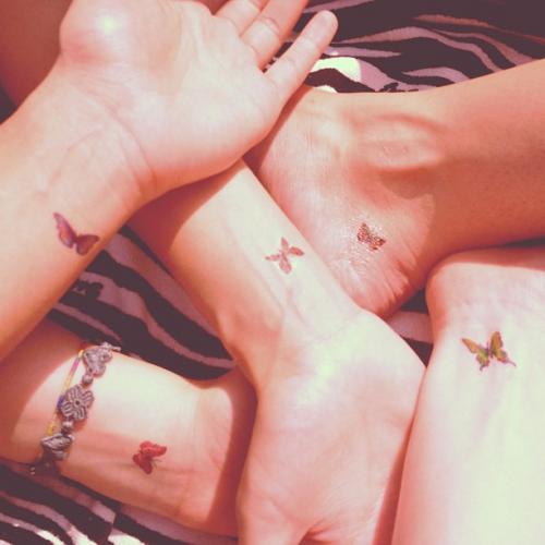 Small Butterflies Tattoo On Wrist