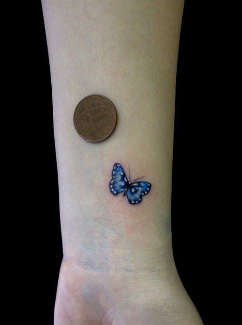 Small Butterfly Tattoo On Wrist