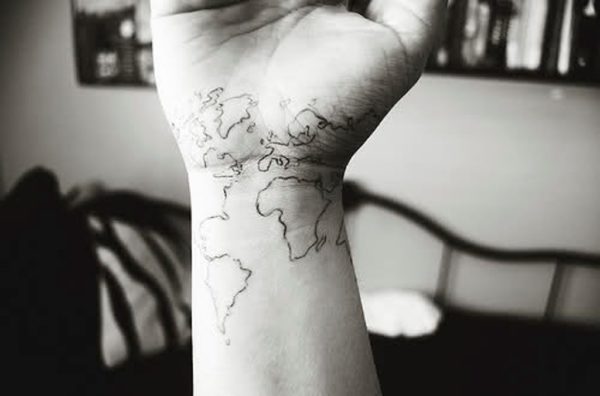 Small Map Tattoo